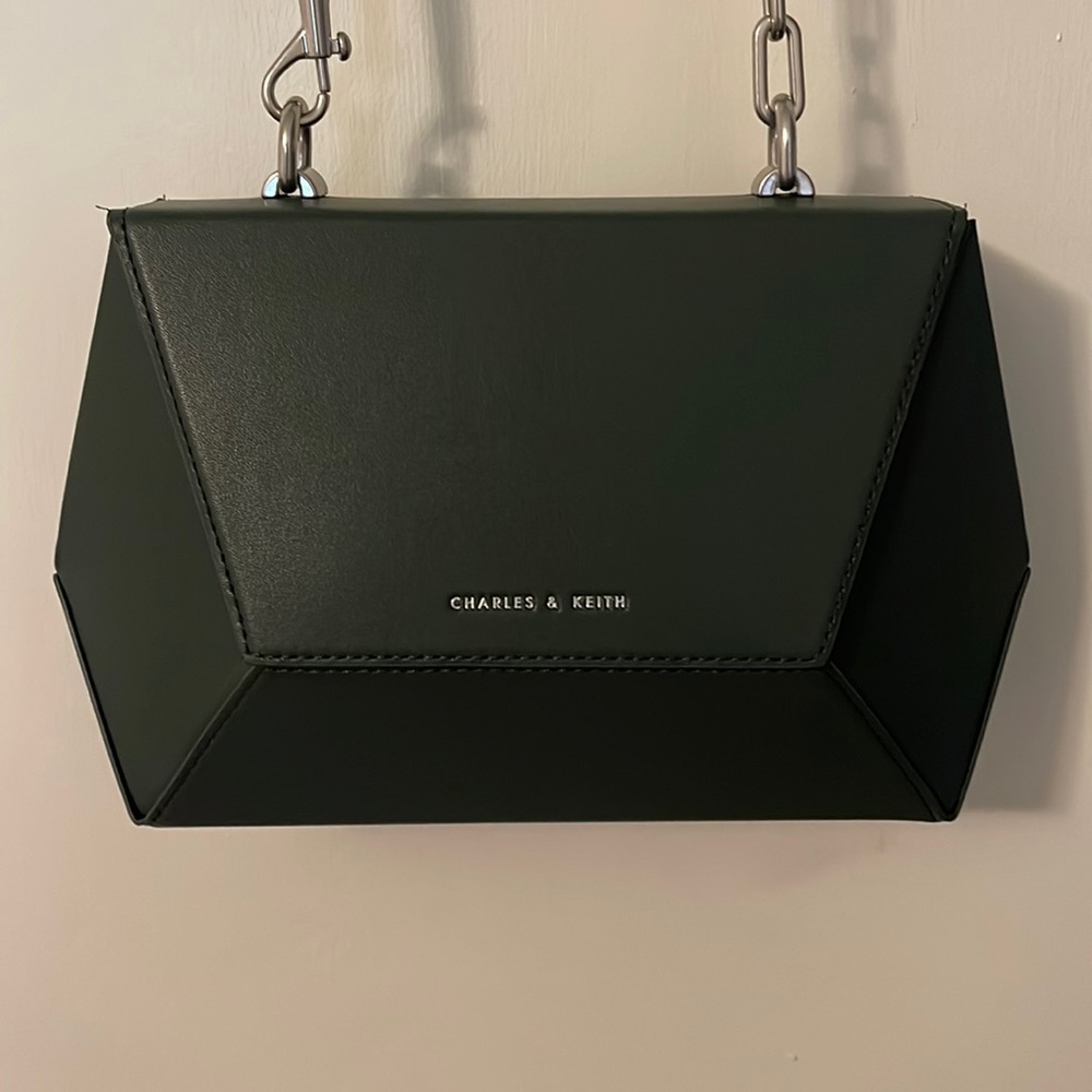 Olive green Charles + Keith crossbody bag